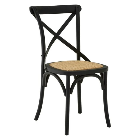 Černá jídelní židle z dubového dřeva Lyon – Premier Housewares