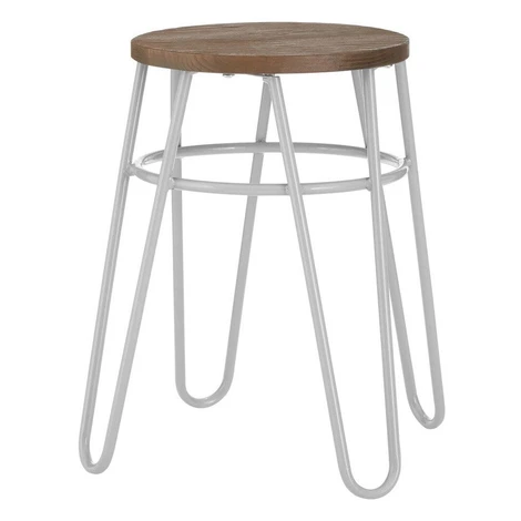 Šedá/v přírodní barvě stolička z jilmového dřeva District – Premier Housewares