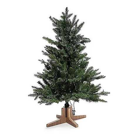 Luxusní vánoční 3D stromek QVC / jedle / 90 cm / 200 LED Deluxe / teplá bílá / třpytivý efekt / 