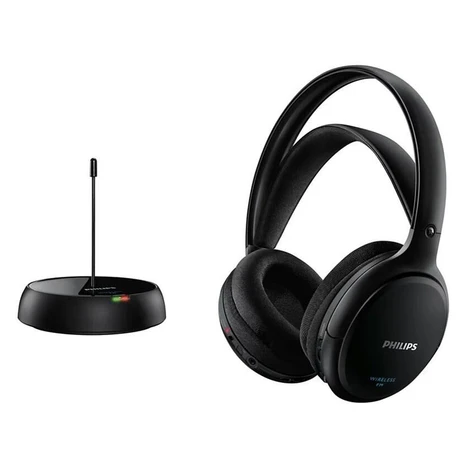 Bezdrátová sluchátka Philips SHC5200 / přes hlavu / dosah až 100 m / výdrž 14 h / černá Varianta