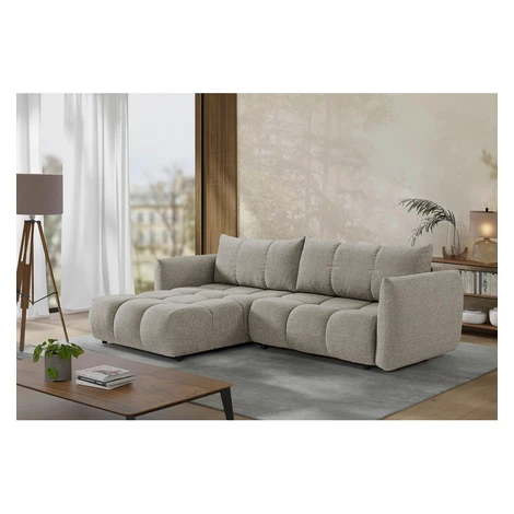 Livetastic ROHOVÁ ROZKLÁDACÍ POHOVKA, plast, textil, kompozitní dřevo, mokka