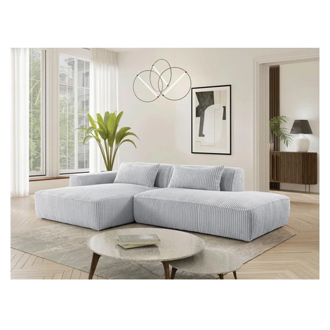 Livetastic ROHOVÁ SEDAČKA, plast, textil, kompozitní dřevo, světle šedá
