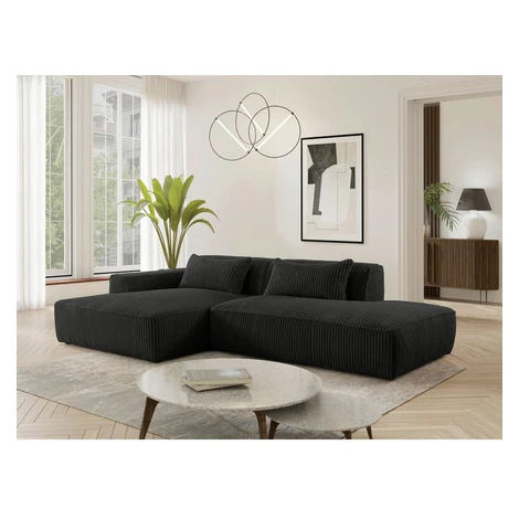 Livetastic ROHOVÁ SEDAČKA, plast, textil, kompozitní dřevo, černá
