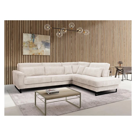 Livetastic ROHOVÁ SEDAČKA, textil, kompozitní dřevo, krémová