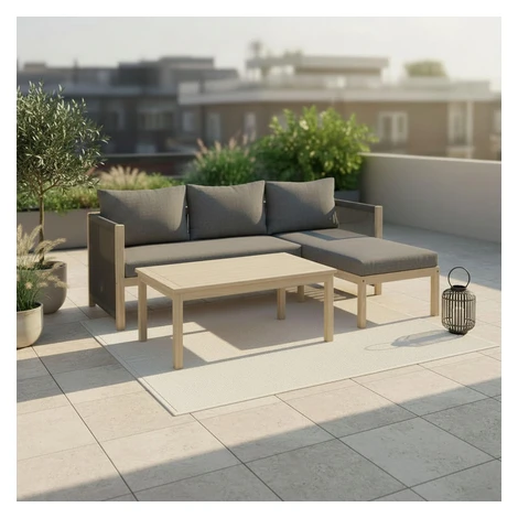 Ambia Garden TERASOVÁ SEDACÍ SOUPRAVA 3dílné, dřevo, plast Ambia Home
