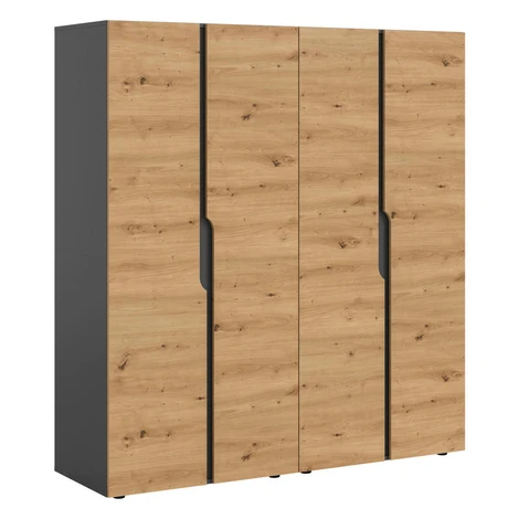 Livetastic ŠATNÍ SKŘÍŇ S OTOČNÝMI DVEŘMI, antracitová, dub artisan cm