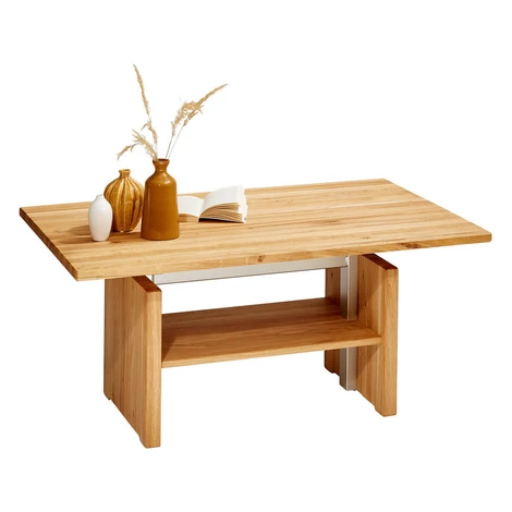 Linea Natura KONFERENČNÍ STOLEK, barvy dubu, dřevo, kov, 110/65/55-69 cm