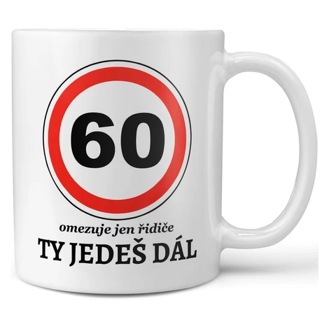 Hrnek se značkou - 60 omezuje jen řidiče