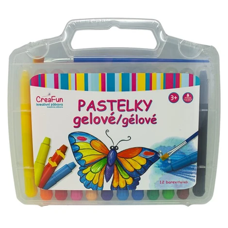 CreaFun - Gelové omyvatelné pastelky 12 barev - 25LE-72104 Sparkys