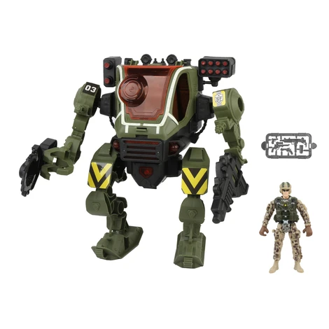 Robot bojový mecha vojenský s efekty set 26 cm Wiky