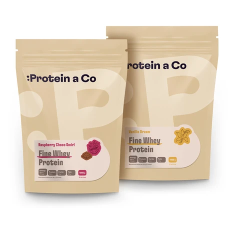 Protein a Co FINE WHEY PROTEIN s extraktem stévie 2 kg - vanilka