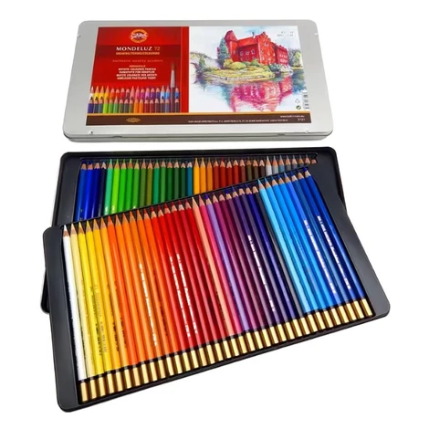 KOH-I-NOOR MONDELUZ 3727/72 - akvarelové pastelky Červená Lhota v plech. pouzdře - 72 ks Kohinoor