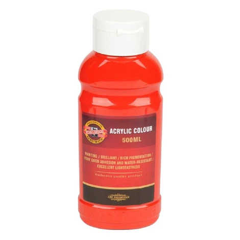 KOH-I-NOOR 1627/0300 - akrylová barva 500 ml, světle červená Kohinoor