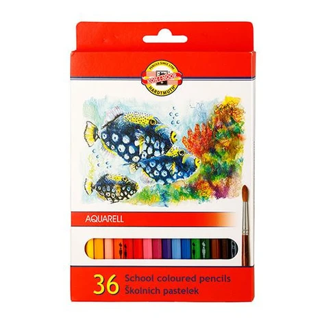 KOH-I-NOOR 3719/36 - akvarelové pastelky Ryby - 36 ks Kohinoor