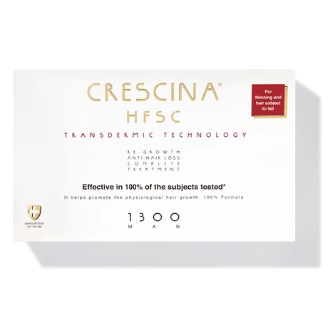 Crescina Transdermic péče na podporu růstu vlasů a proti vypadávání (stupeň 1300) muži 20x3,5 ml