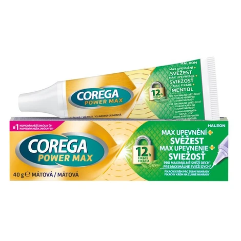 Corega Power Max Upevnění + Svěžest fixační krém 40 g