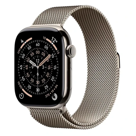 Apple Watch 11 42 mm titan, milánský řemínek M/L chytré hodinky