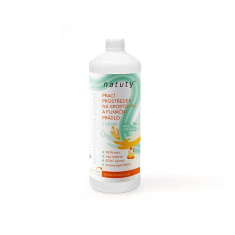 Natuty Prací gel na sportovní a funkční prádlo s vůní citronu (1 l)