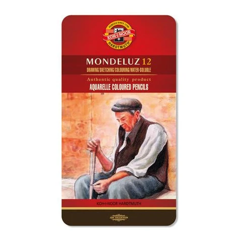 KOH-I-NOOR 3722/12 - akvarelové pastelky v plechovém pouzdře - 12 ks Kohinoor