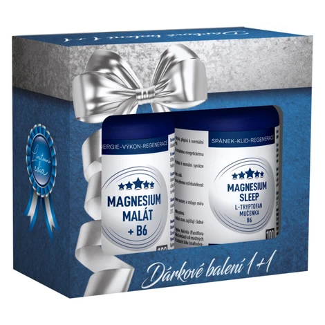 Clinical Magnesium malát + B6 + Magnesium Sleep 100+100 kapslí dárkové balení