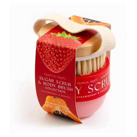 Somerset Toiletry Set s tělovým peelingem Jahoda a papája 2 ks