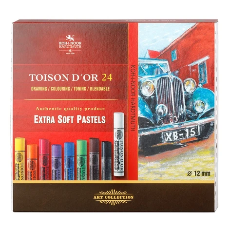 KOH-I-NOOR TOISON D´OR EXTRA SOFT 8554/24 - prašné křídy - 24 ks Kohinoor