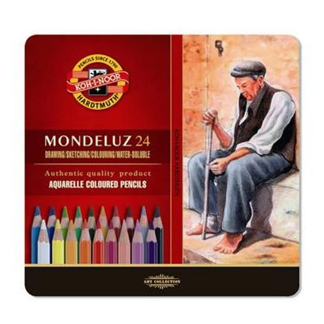 KOH-I-NOOR 3724/24 - akvarelové pastelky v plechovém pouzdře - 24 ks Kohinoor