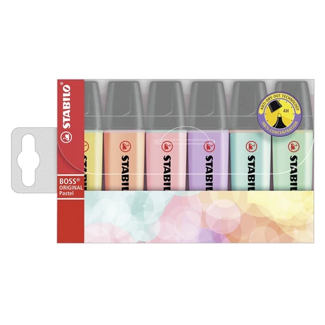 STABILO Zvýrazňovač - BOSS ORIGINAL Pastel - 70/6-2 - 6 ks sada