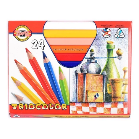 KOH-I-NOOR TRIOCOLOR JUMBO 3154/24 - trojhranné pastelky - 24 ks Kohinoor