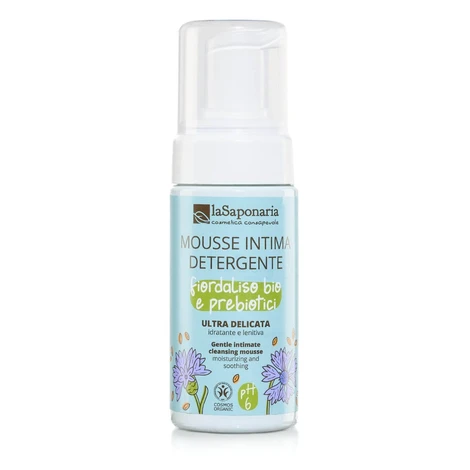 laSaponaria Intimní mycí pěna s chrpou & prebiotiky BIO 100 ml