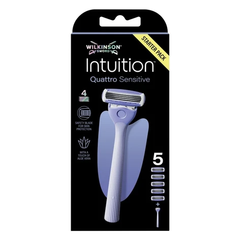 Wilkinson Intuition Quattro Sensitive dámský holicí strojek + 5 hlavic