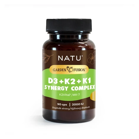 NATU Garden Fusion Vitamin D3+K2+K1 Synergy Complex 90 kapslí