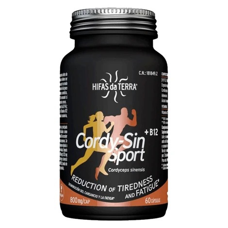Hifas da Terra Cordy-Sin Sport + B12 - 60 kapslí