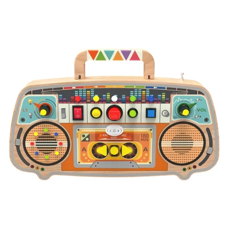 2Kids Toys Montessori Activity board Dřevěné FM rádio