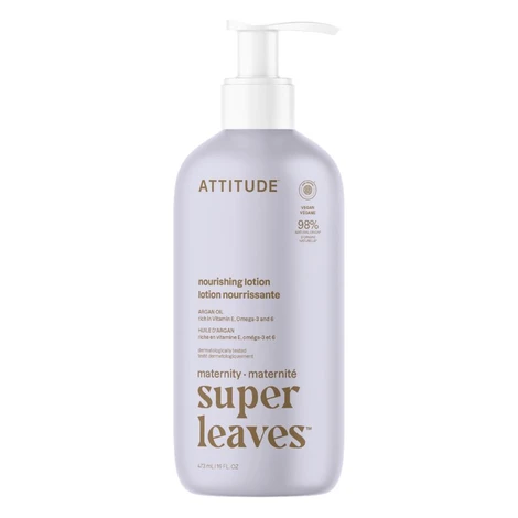 ATTITUDE Super leaves Maternity vyživující tělové mléko pro těhotné s arganem 473 ml