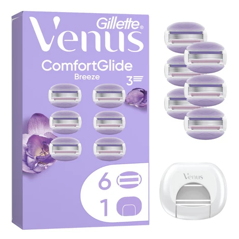 Gillette Venus ComfortGlide Breeze holicí hlavice + kryt na žiletku 6 ks