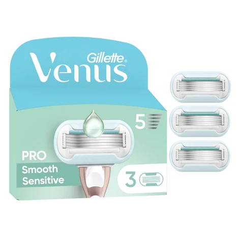 Gillette Venus Pro Smooth Sensitive holicí hlavice pro citlivou pokožku 3 ks