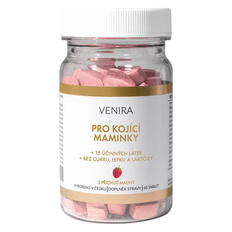 Venira Vitamíny pro kojící ženy malina 60 cucacích tablet
