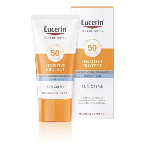 Eucerin SUN Sensitive Protect SPF50+ vysoce ochranný krém na obličej 50 ml