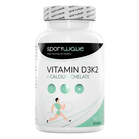 Sport Wave Vitamin D3K2 + Calcium chelate - 60 kapslí