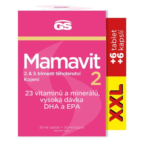GS Mamavit 2 Těhotenství a kojení XXL 36 tablet + 36 kapslí Green Swan