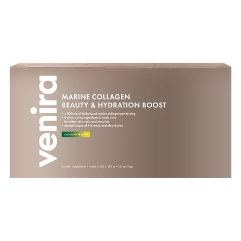 Venira beauty hydratační kolagenový drink mořský kolagen okurka a yuzu 30x6,5 g