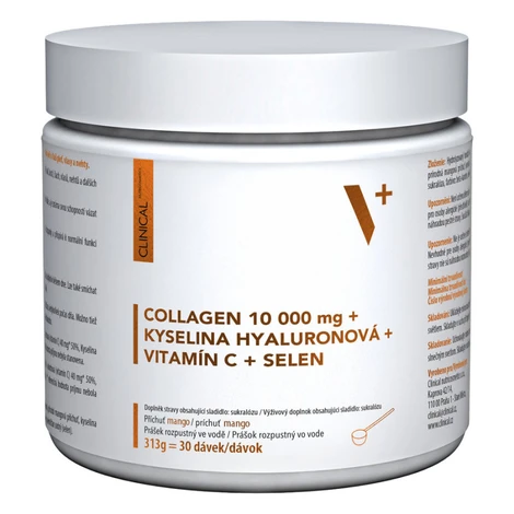 Clinical Collagen 10 000 mg + kyselina hyaluronová + vit. C + selen mango 313 g