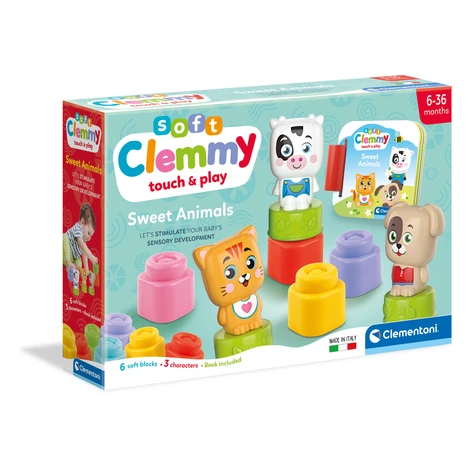 Clementoni Clemmy baby - kostičky s knížkou, roztomilá zvířátka