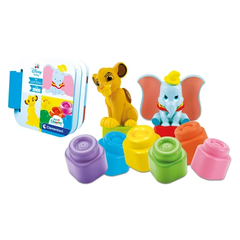 Clementoni Clemmy baby - Disney set s knížkou a kostičkami