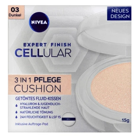 Nivea Cellular Expert Finish Pečující tónovací krém v houbičce 3 v 1 03 tmavý odstín 15g