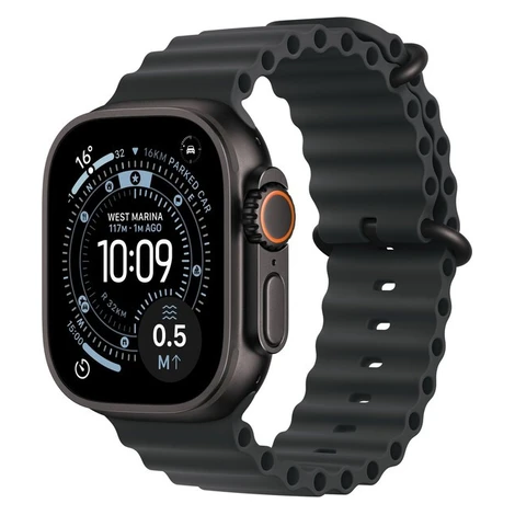 Apple Watch Ultra 3 (2025) 49mm Černý titan s černým oceánským řemínkem