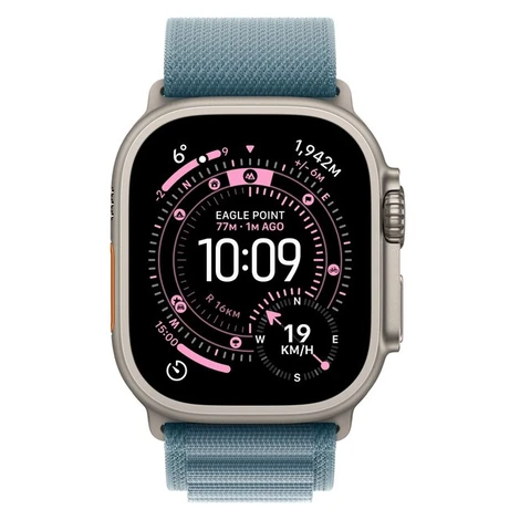 Apple Watch Ultra 3 (2025) 49mm Přírodní titan se světle modrým alpským tahem L