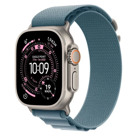 Apple Watch Ultra 3 (2025) 49mm Přírodní titan se světle modrým alpským tahem S