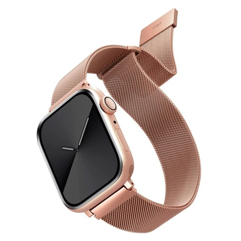 UNIQ Dante ocelový řemínek Apple Watch 41/40/38mm Rose růžově zlatý